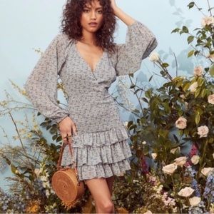 ASTR THE LABEL blue floral dress 🫐🤍